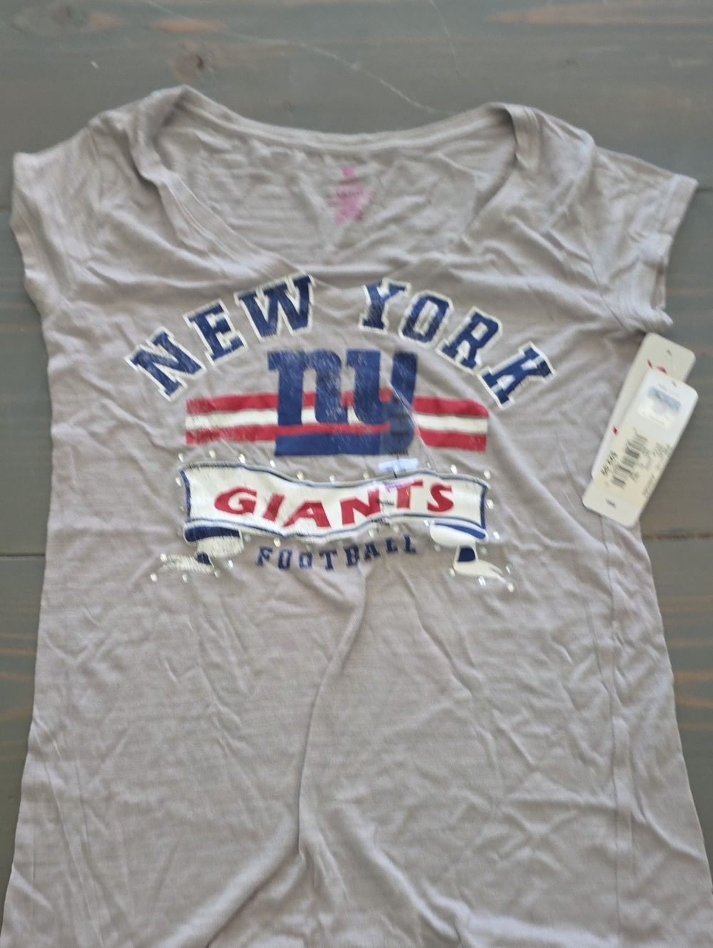 New York Giants Girls' Gray Graphic Tee